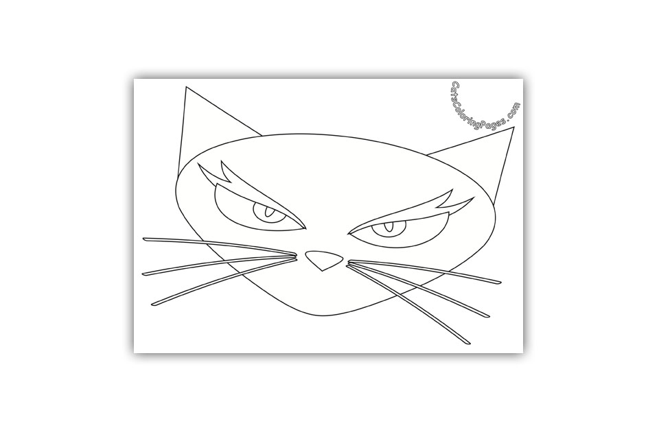 Fancy Purple Cat Coloring Page