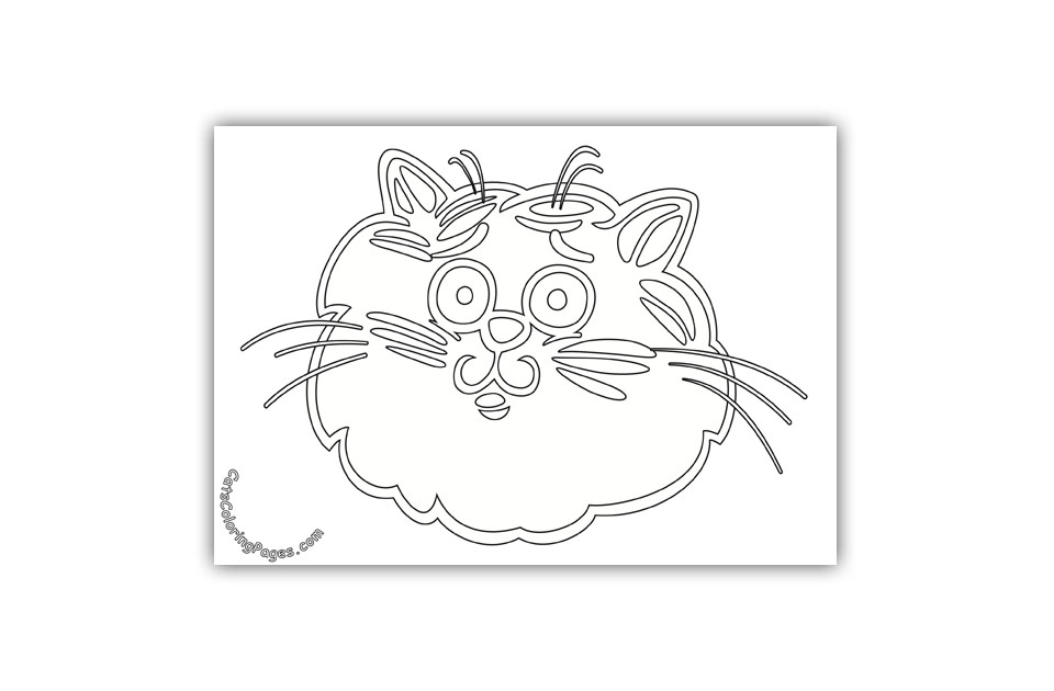 Surprised Tomcat Coloring Page