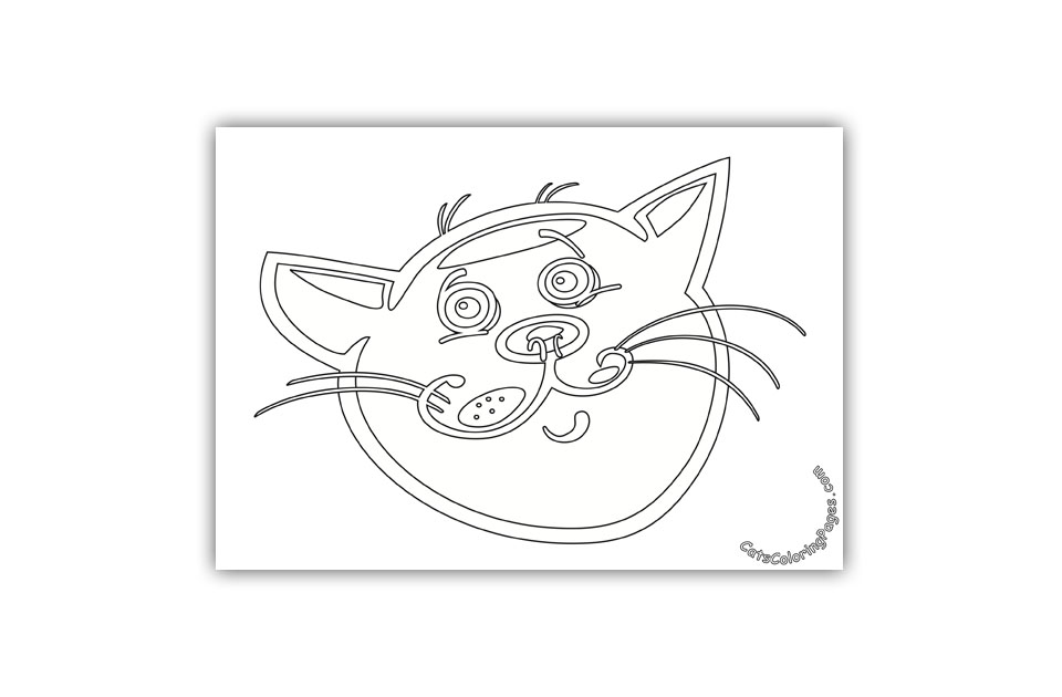 Big Eyed Tomcat Coloring Page