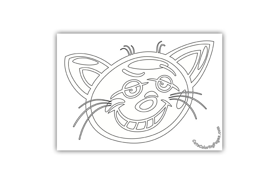 Prankster Cat Coloring Page