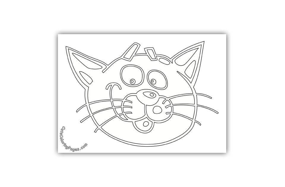 Dizzy Cat Coloring Page