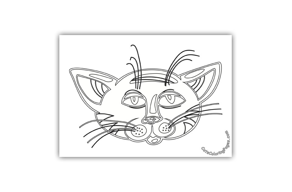 Smart Cat Coloring Page