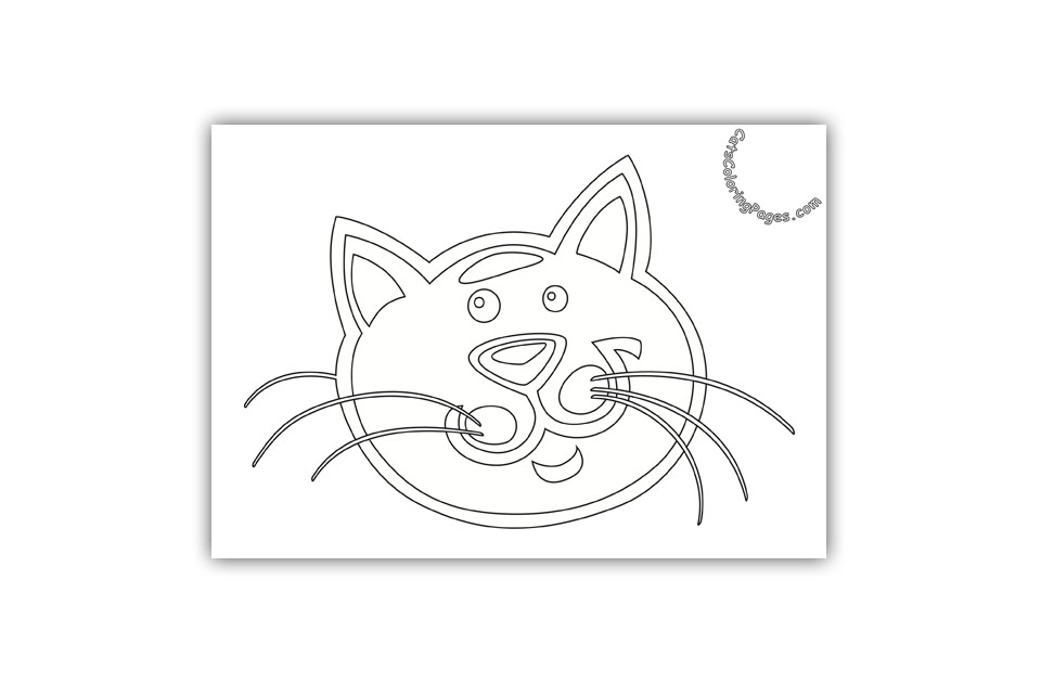 Happy Senior Tomcat Coloring Page