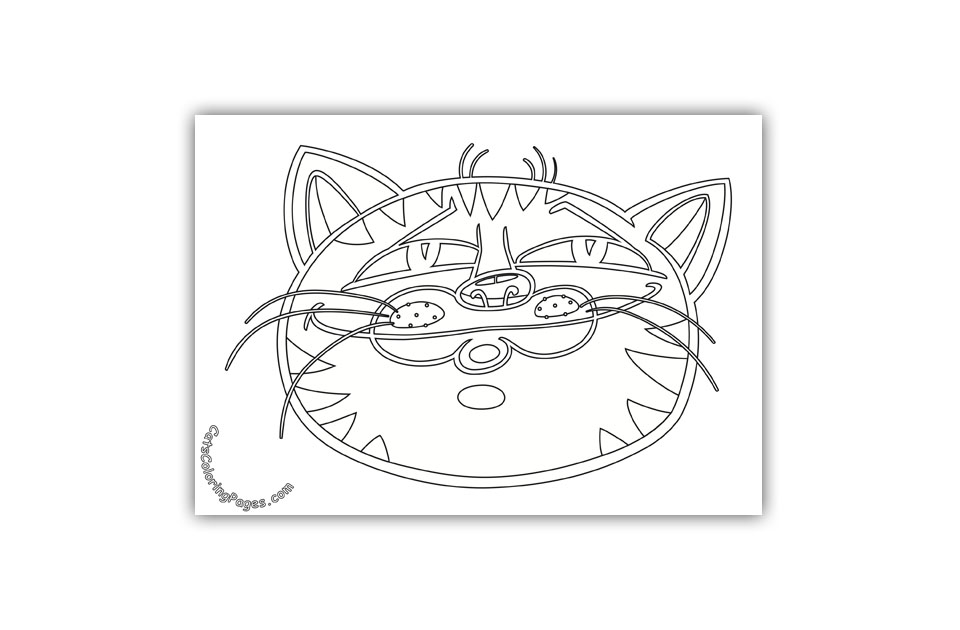 Picky Tomcat Coloring Page