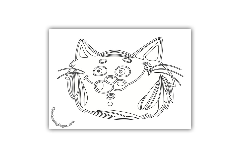 A Surprised Tomcat Coloring Page