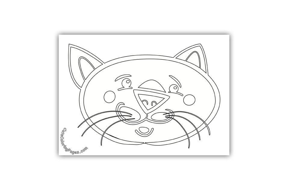 A Sad Tomcat Coloring Page