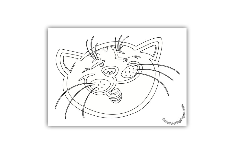 A Tired Tomcat Coloring Page