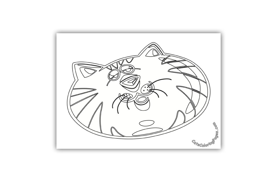 Lazy Tomcat Coloring Page