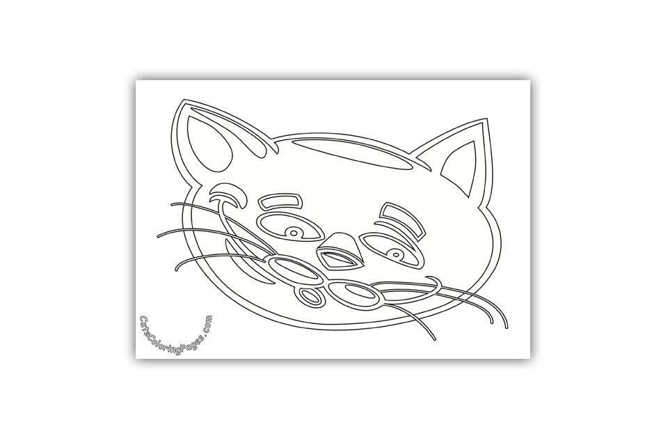 Nostalgic Cat Coloring Page