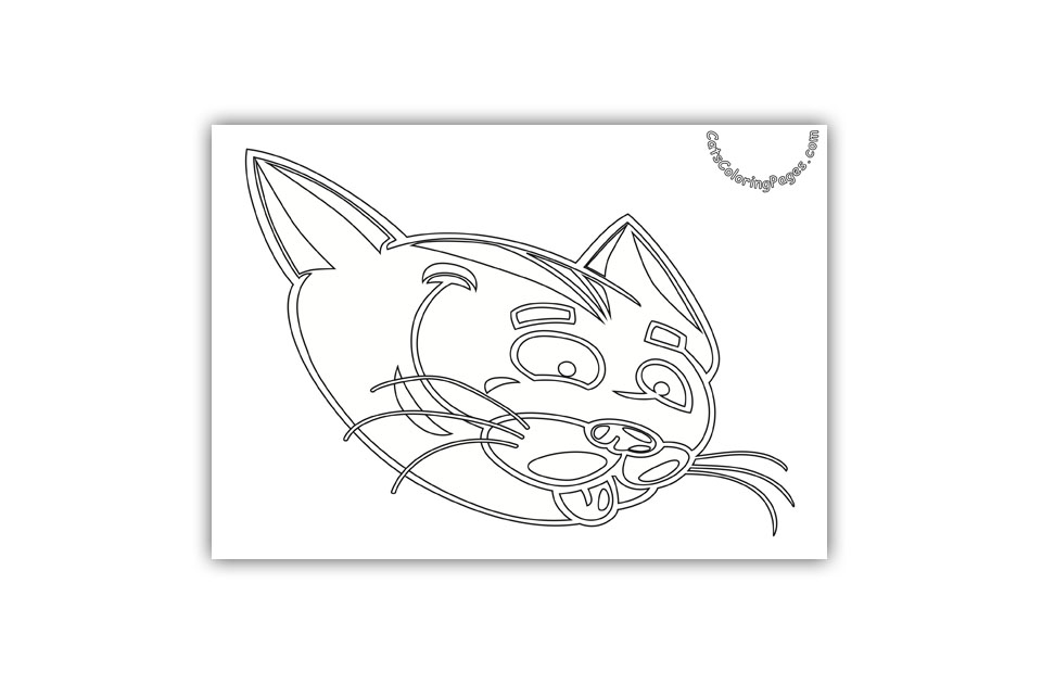 Kitten with Orange Wool Ball Coloring Page - Cats Coloring Pages