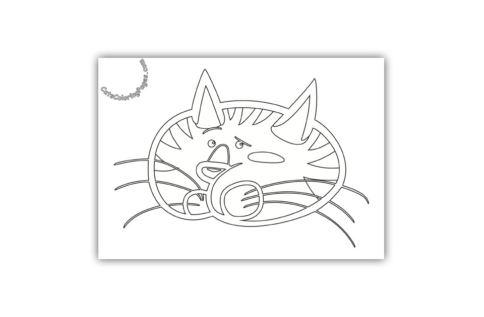 Cat Shaming Coloring Page