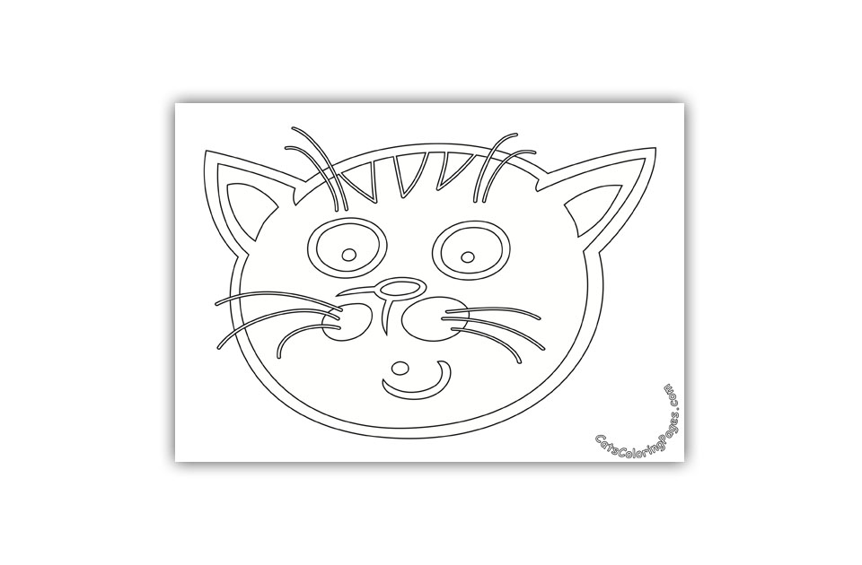 A Very Surprised Cat Coloring Page