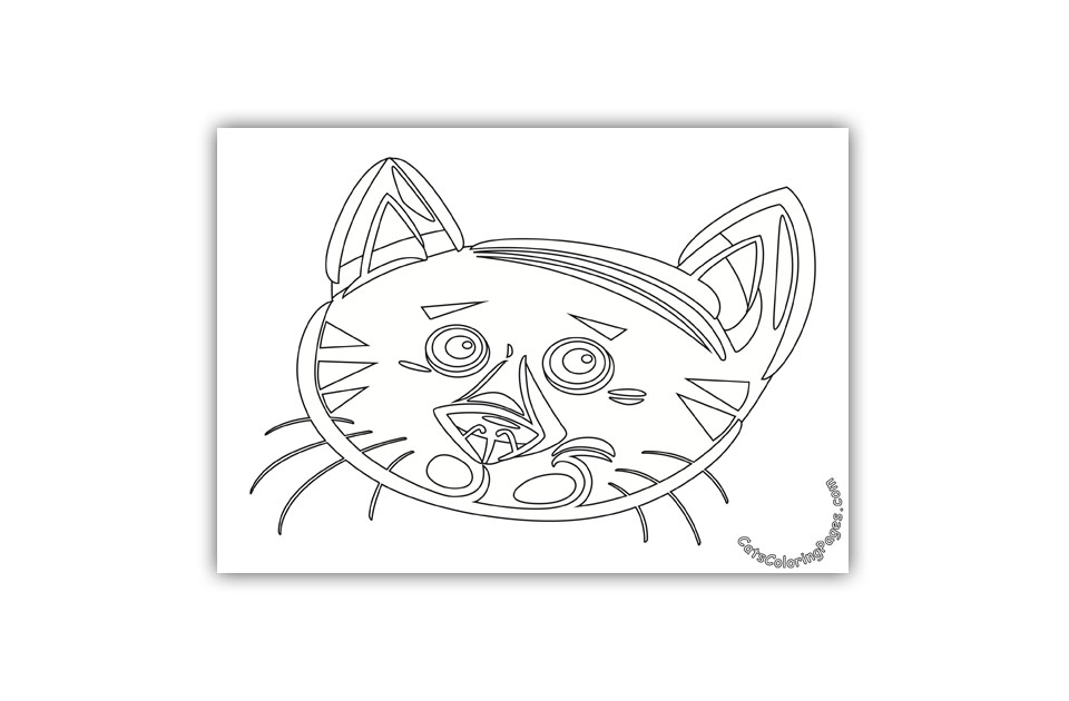 Guilty Cat Coloring Page