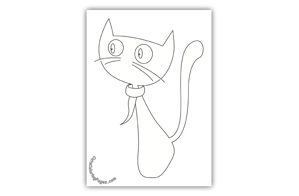Chilly Cat Coloring Page