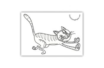 Download Loving Big Eyed Kitten Coloring Page - Cat Coloring Pages