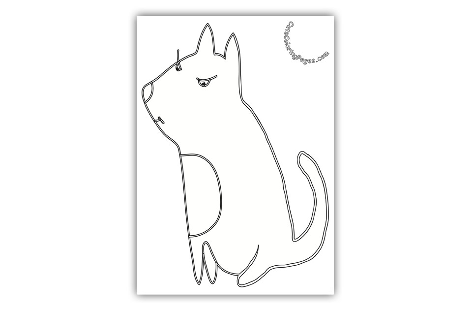 Wise Tomcat Coloring Page