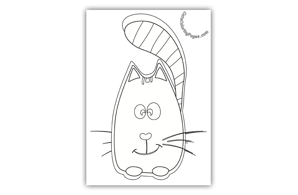 Wise Cat Coloring Page