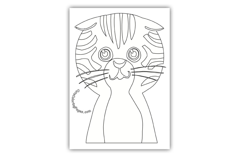 Big Headed Tomcat Coloring Page