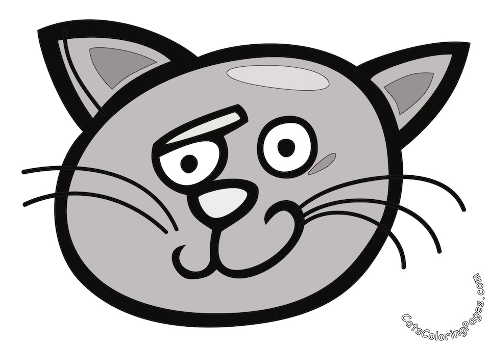 Bored Tomcat Colored Coloring Page