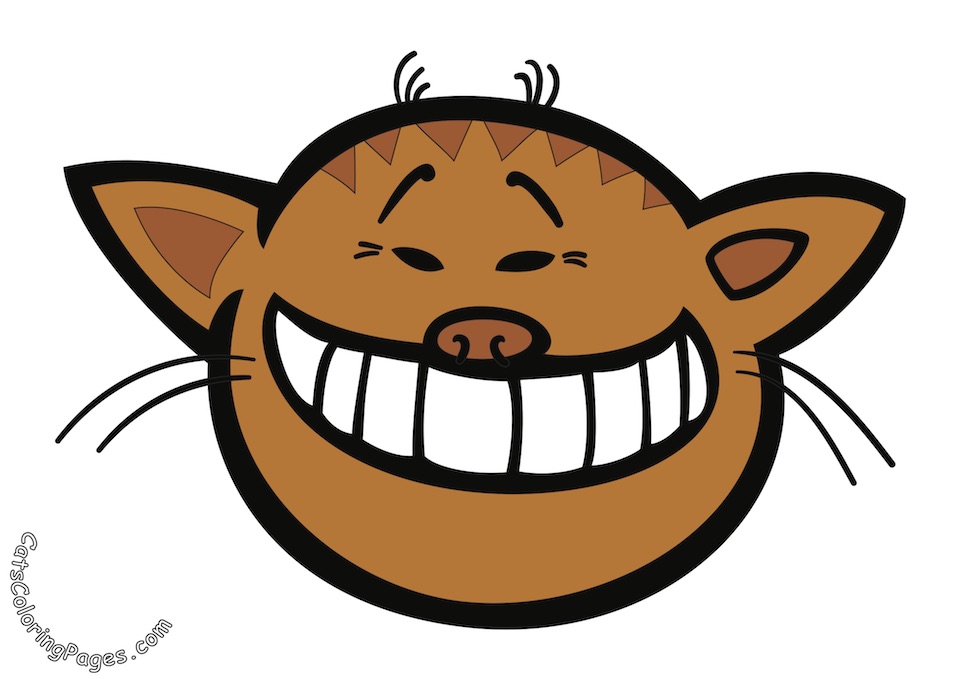 Big Smile Tomcat Colored Coloring Page