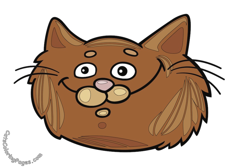 A Surprised Tomcat Colored Coloring Page