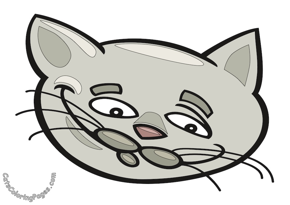 Nostalgic Cat Colored Coloring Page