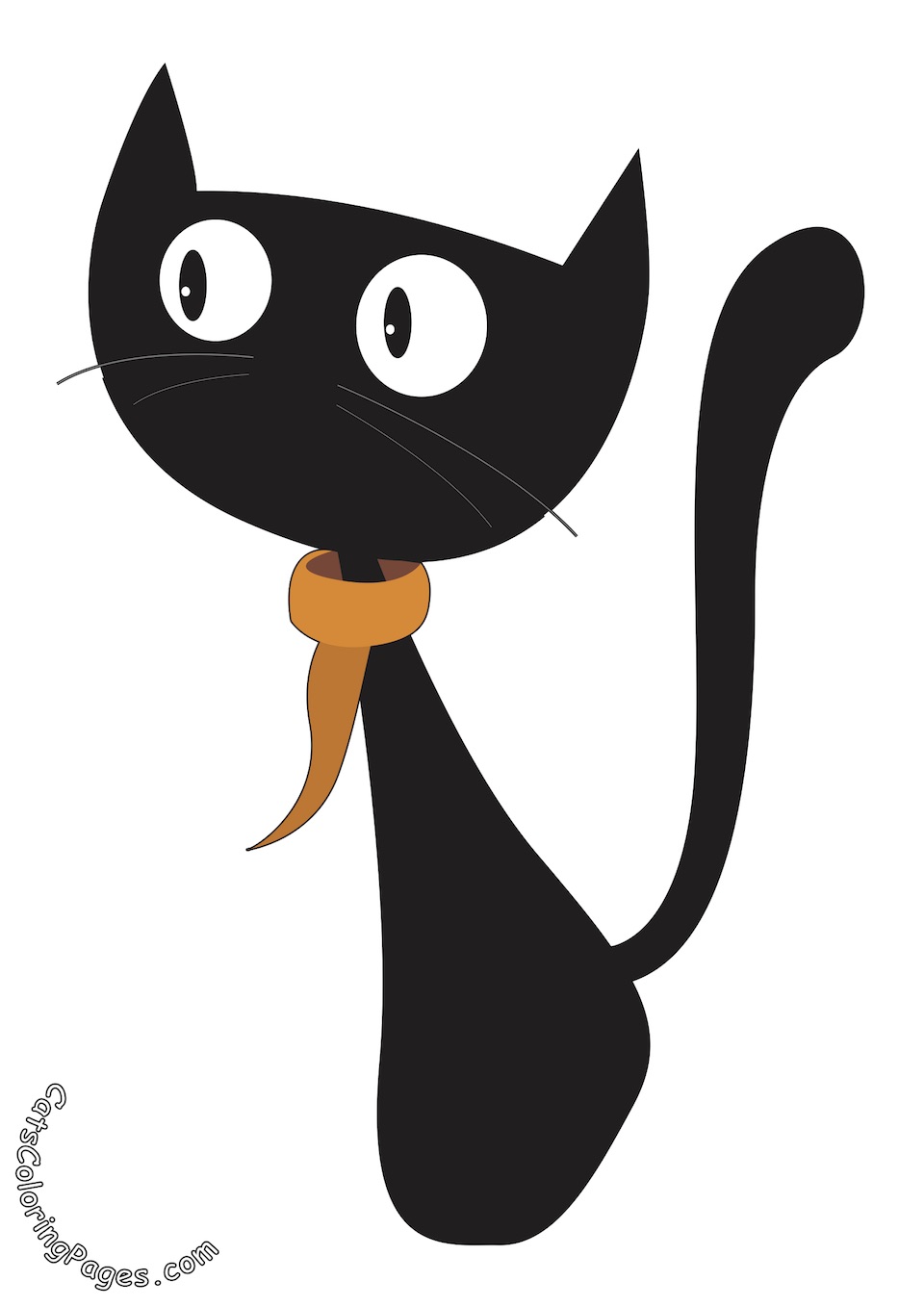Chilly Cat Colored Coloring Page