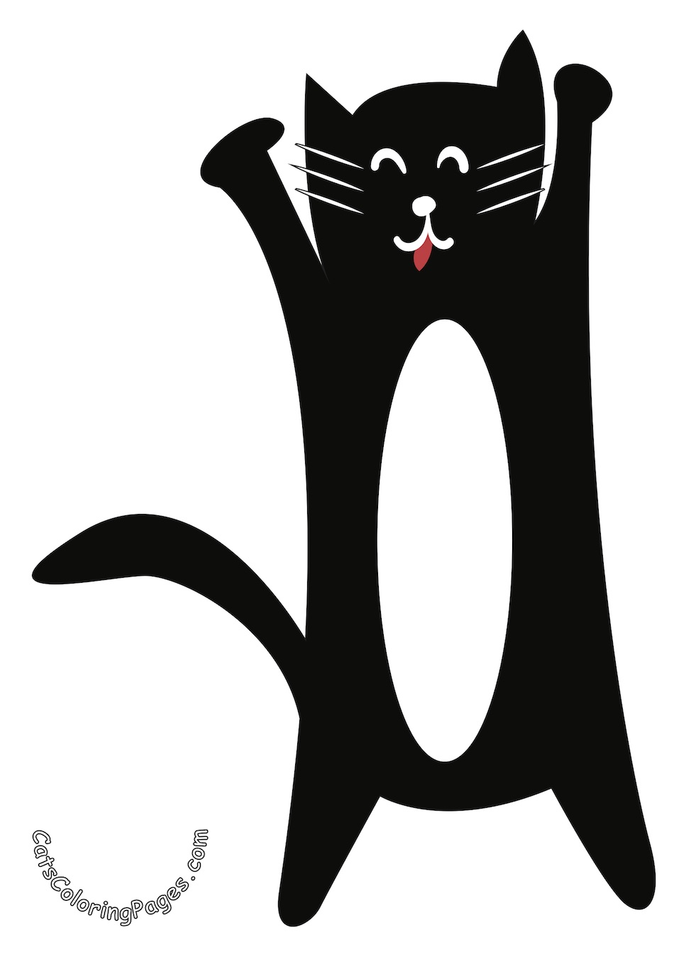 Happy Tomcat Colored Coloring Page