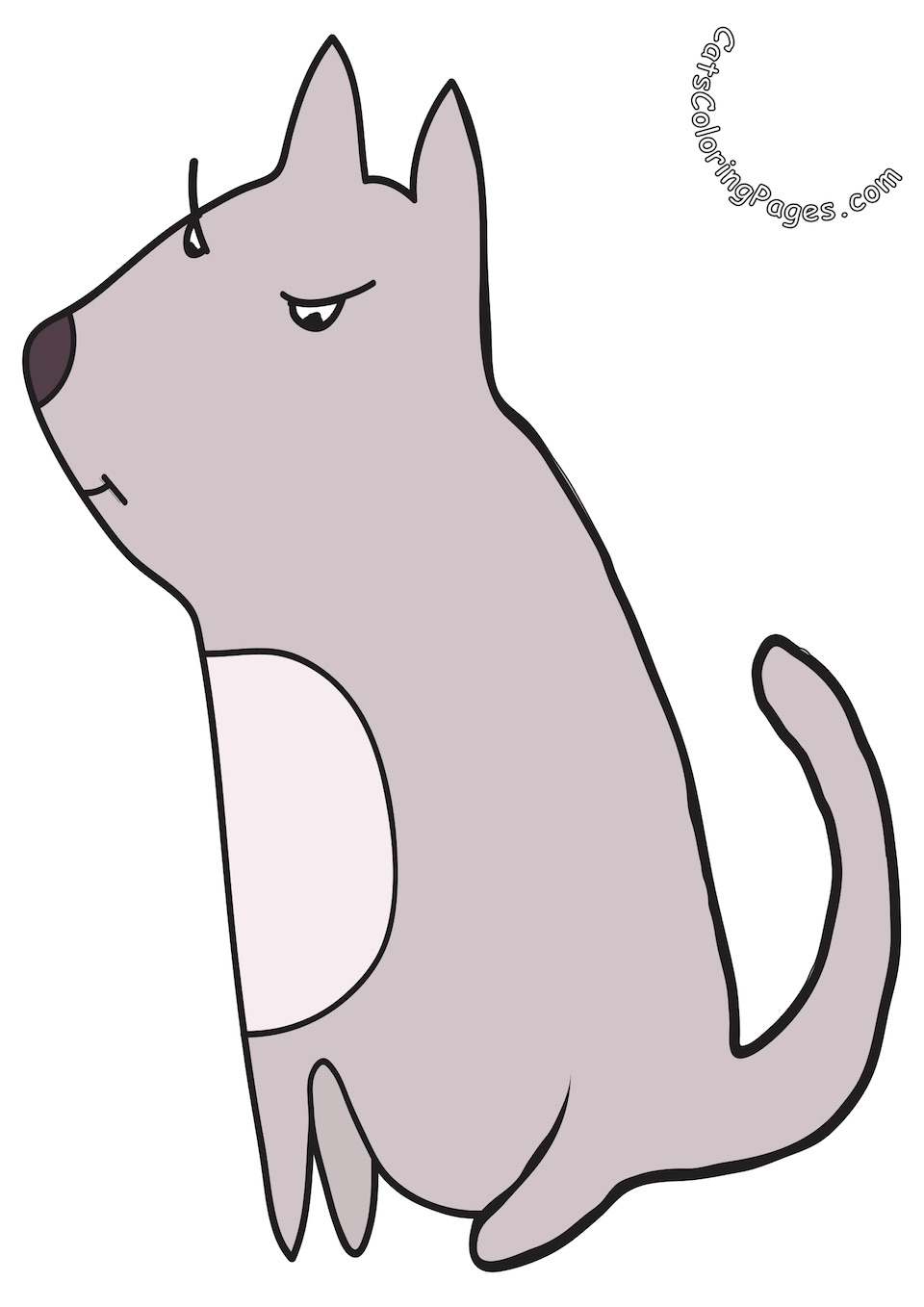 Wise Tomcat Colored Coloring Page