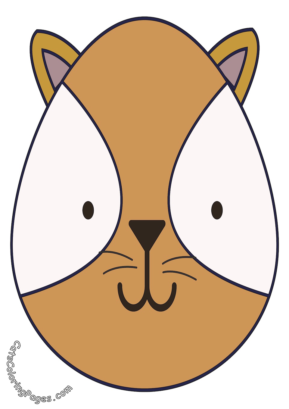 Angry Cat Colored Coloring Page