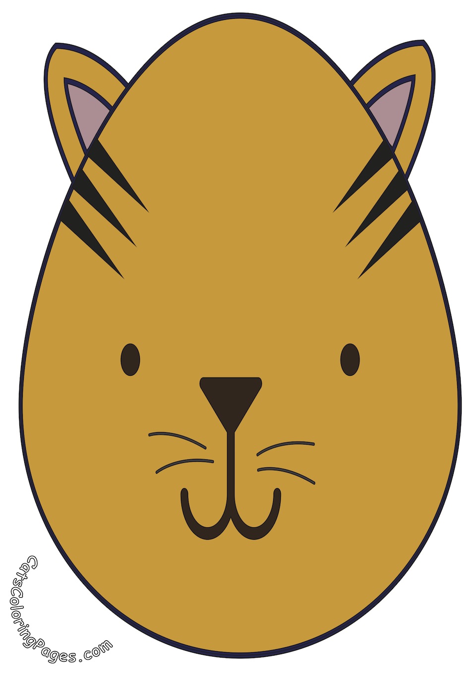 A Very Serious Cat Colored Coloring Page